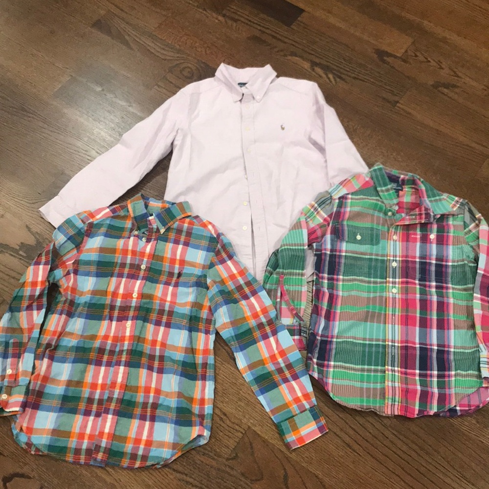 Lot of three boys Polo Ralph Lauren dress shirts